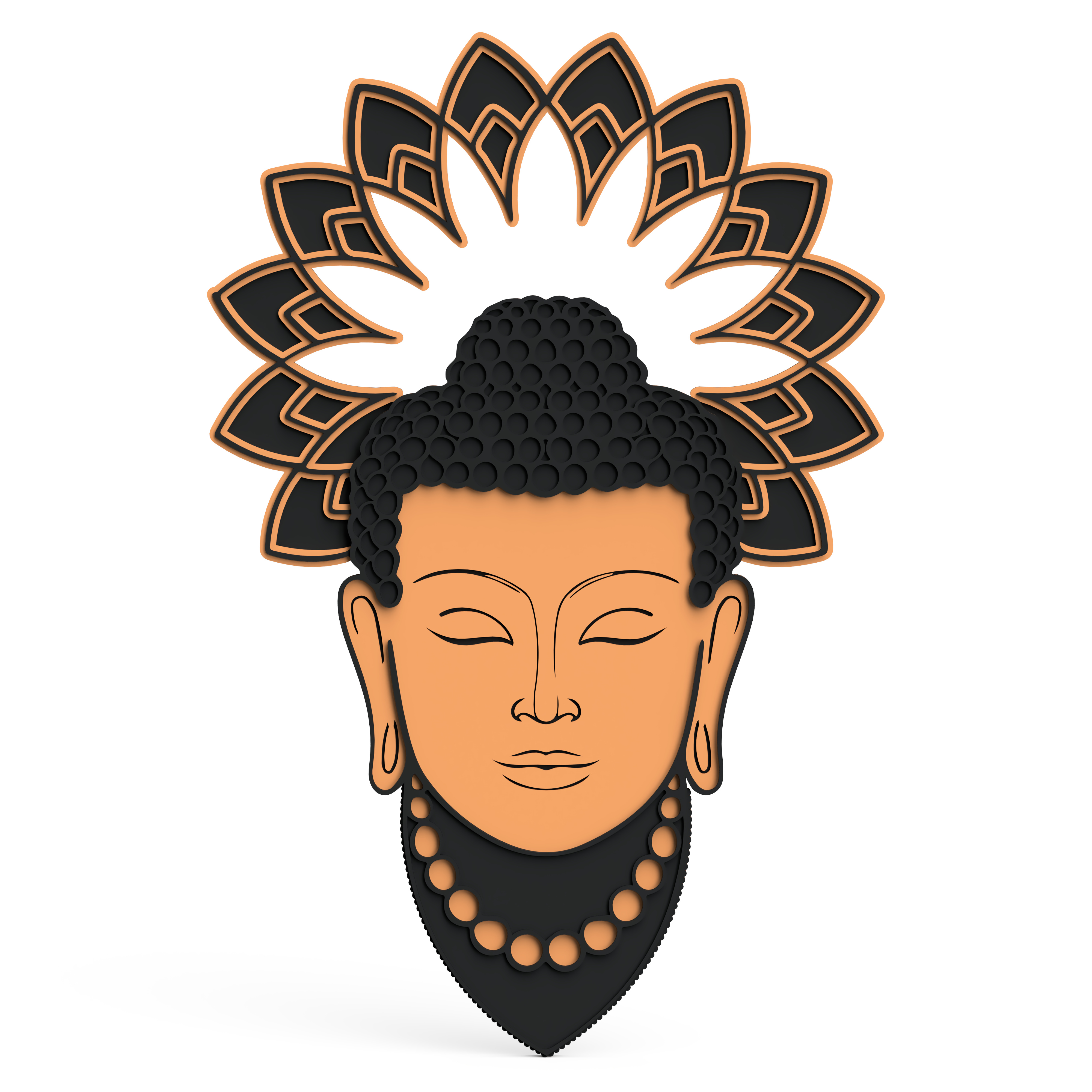 Buddha’s Gaze – Multilayer Mandala Wall Art (12 X 18in)
