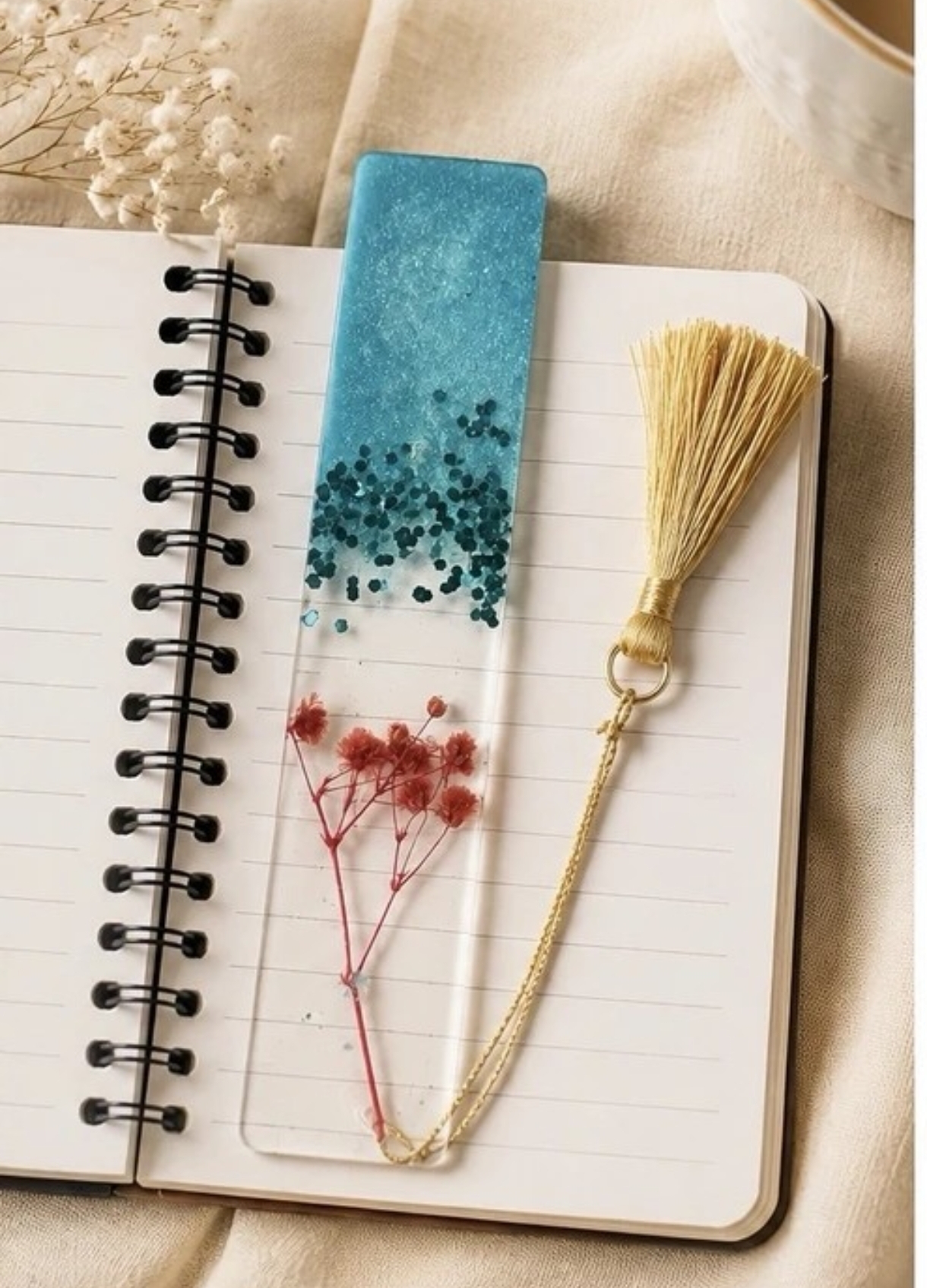 Handmade resin bookmark 