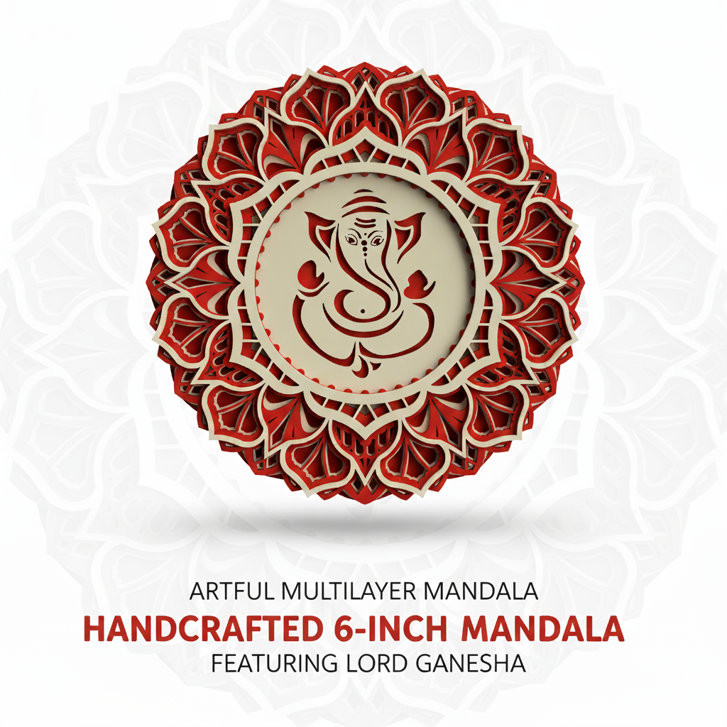6 Inch Ganesha Multilayer Mandala
