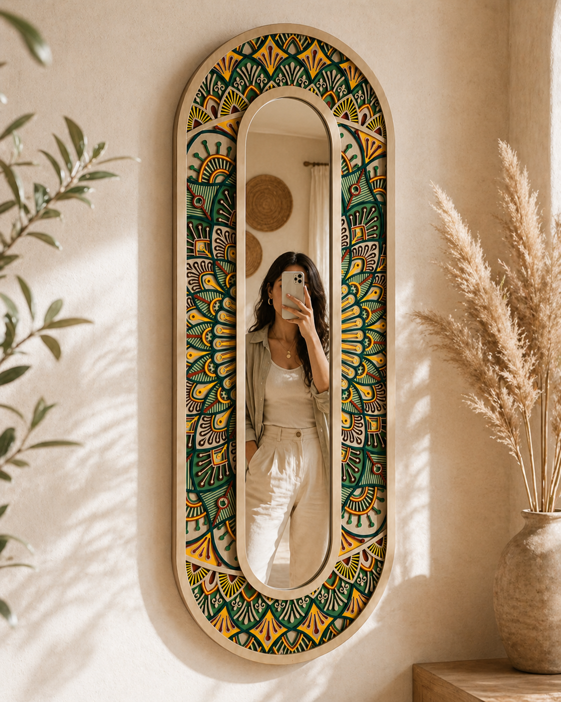 Artistic Arch Mirror – Handcrafted Decorative Wall Mirror | Modern Boho Home Decor